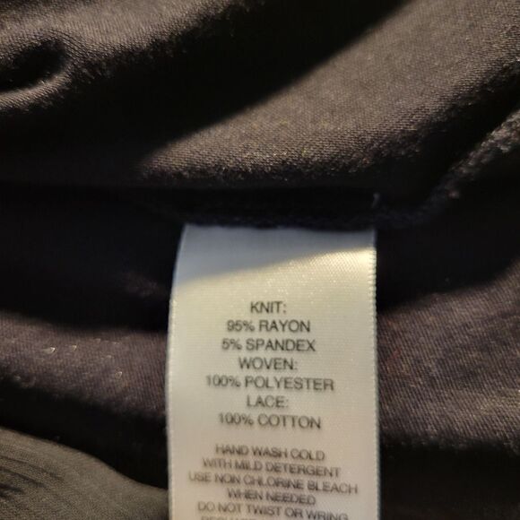 Valerie Stevens blouse long sleeve Women's XL black Pre-owned - Picture 6 of 8